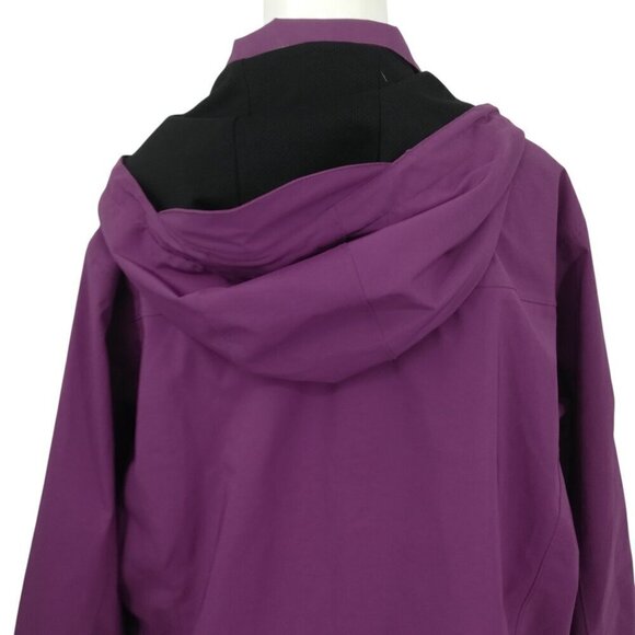 Duluth Trading Company Anorak Purple Hooded Jacket Coat Size L Zipper Pockets - Picture 10 of 11